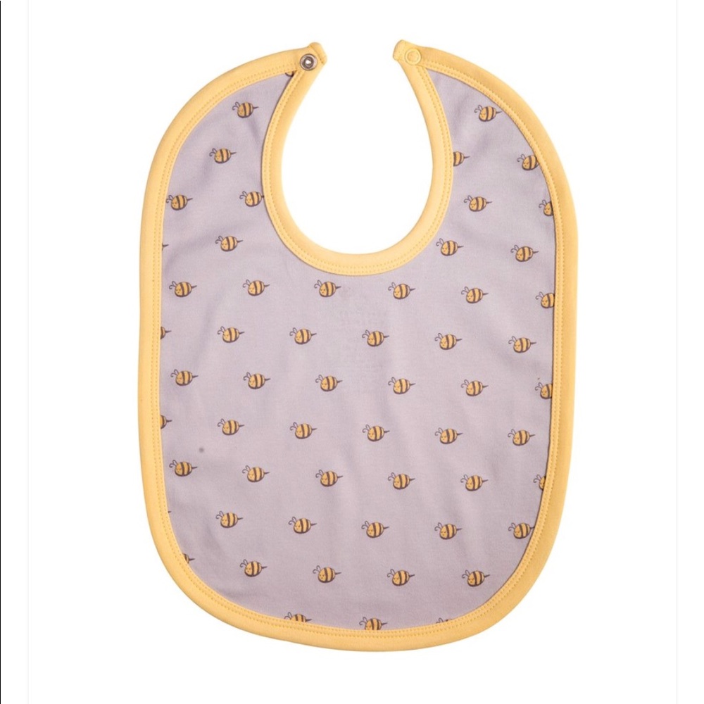 100% Organic Cotton  Bee Pattern Cotton Bibs (NEW)
